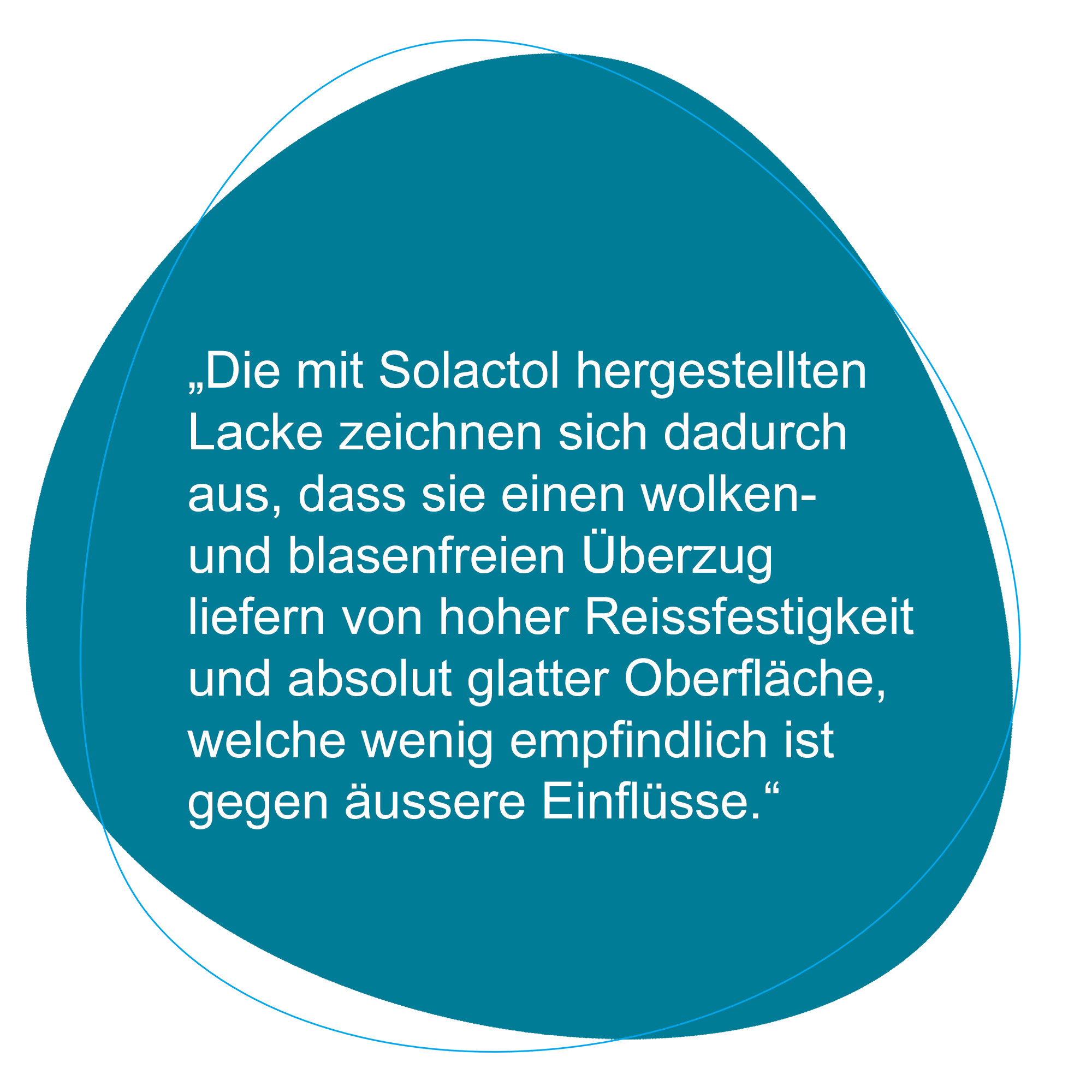 Die mit Solactol hergestellten Lacke zeichnen sich dadurch aus, dass sie einen wolken- und blasenfreien Überzug liefern von hoher Reissfestigkeit und absolut glatter Oberfläche, welche wenig empfindlich ist gegen äussere Einflüsse.